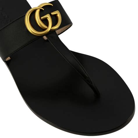 all black gucci sandal|Gucci black sandals flat.